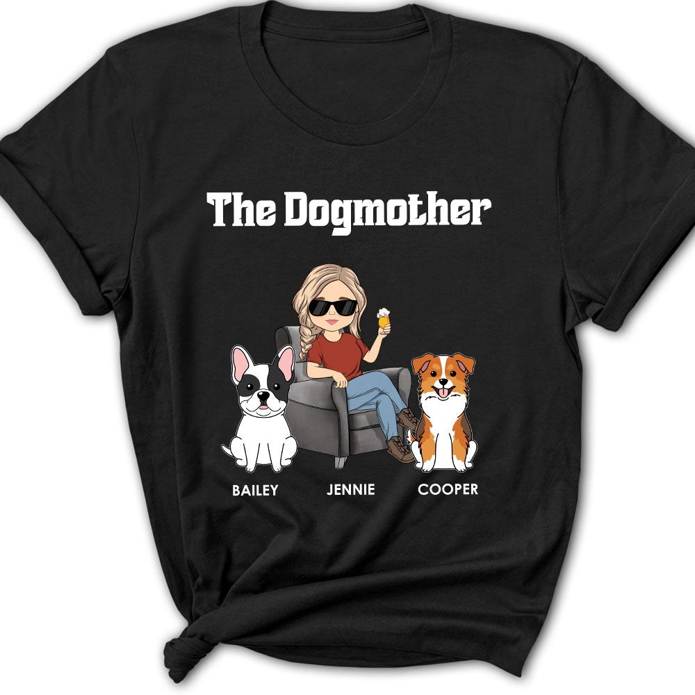 Personalized Custom Women's Cartoon Dog Parents T-shirt - Ideal Gift for Pet Lovers