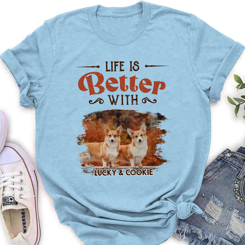 Personalized Custom Women's 'My Life is Better With Dogs' T-shirt - Ideal Gift for Pet Lovers
