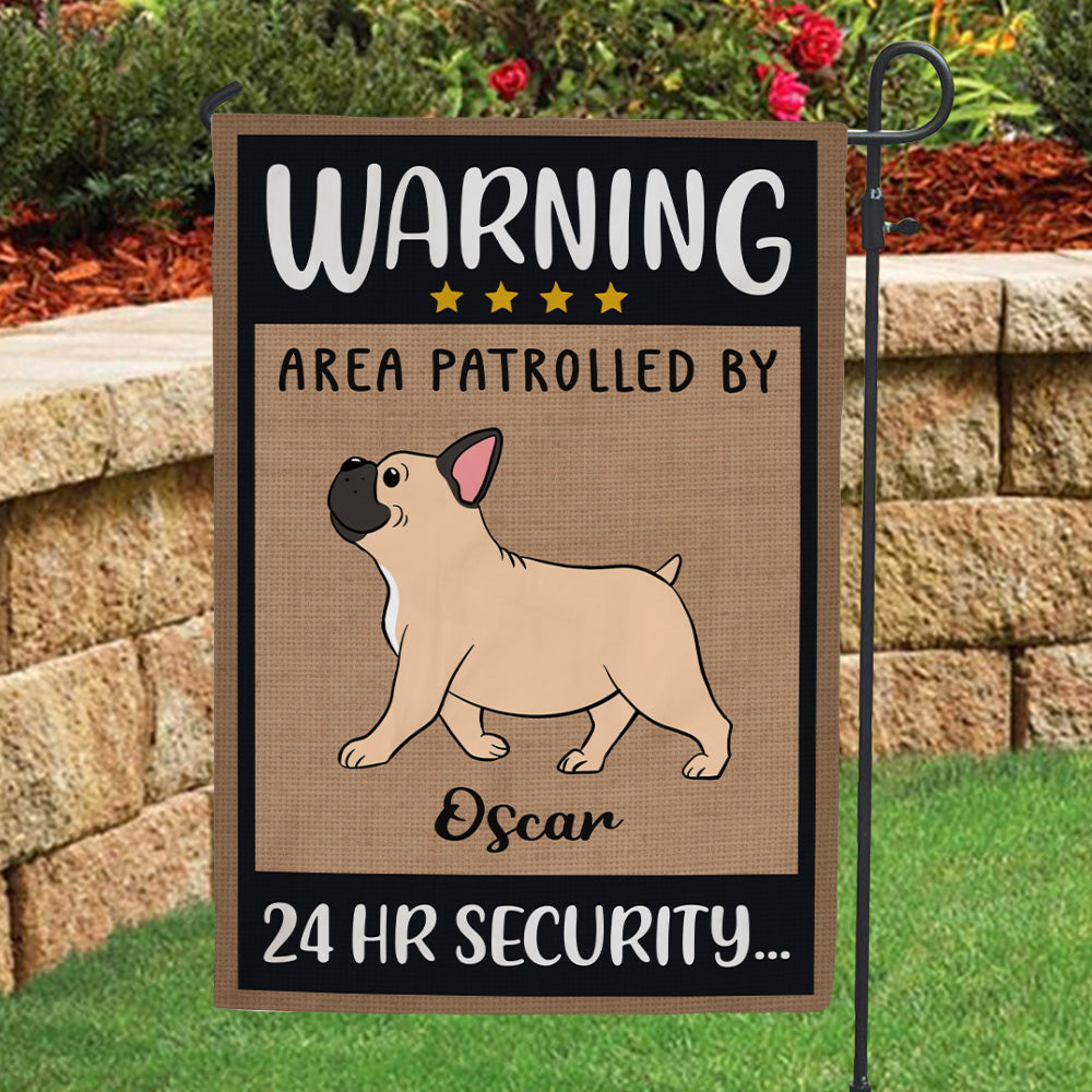 Customizable Personalized Garden Flag for Pet Lovers - Area Patrolled
