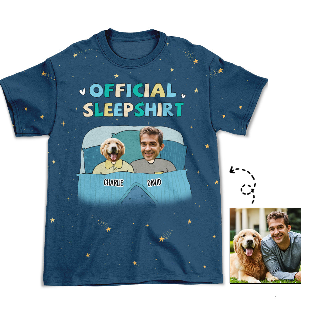 Personalized Dad Sleepshirt with All-over Custom Photo Print
