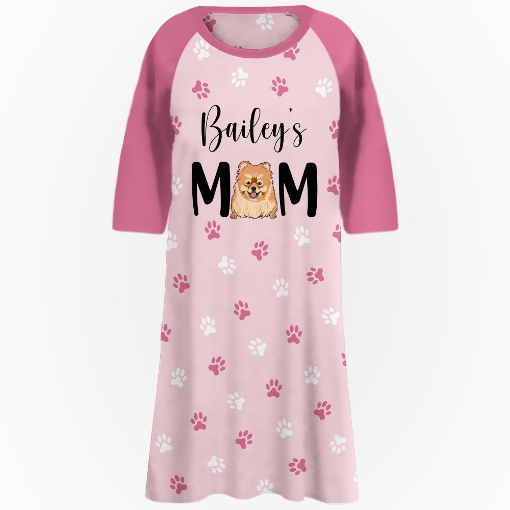 Personalized 3/4 Sleeve Dog Mom Dress - Unique & Customizable