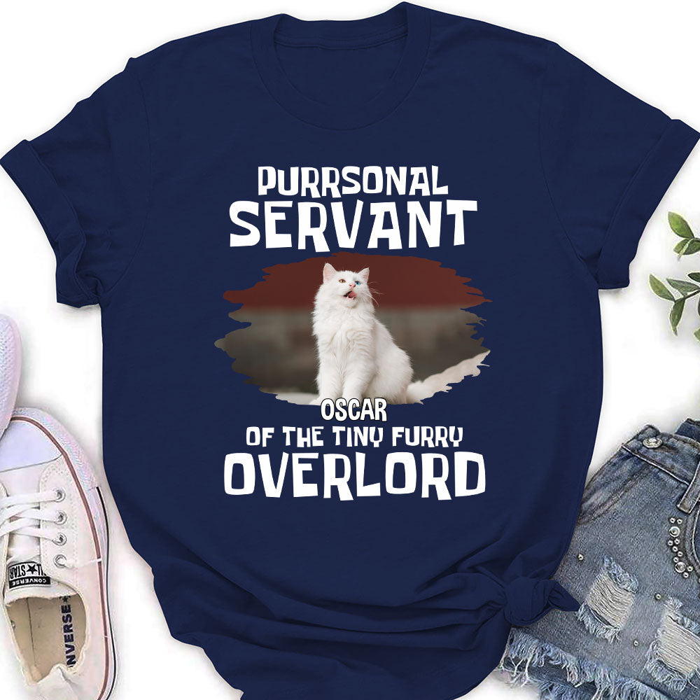 Cats Purrsonal Servant - Customizable Women's Personalized T-shirt for Pet Lovers