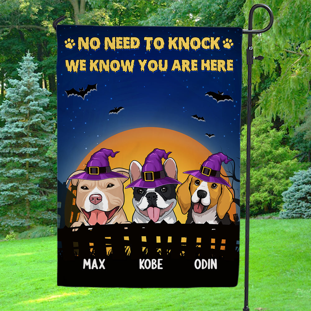Customizable Dog Witch Personalized Garden Flag for Pet Lovers