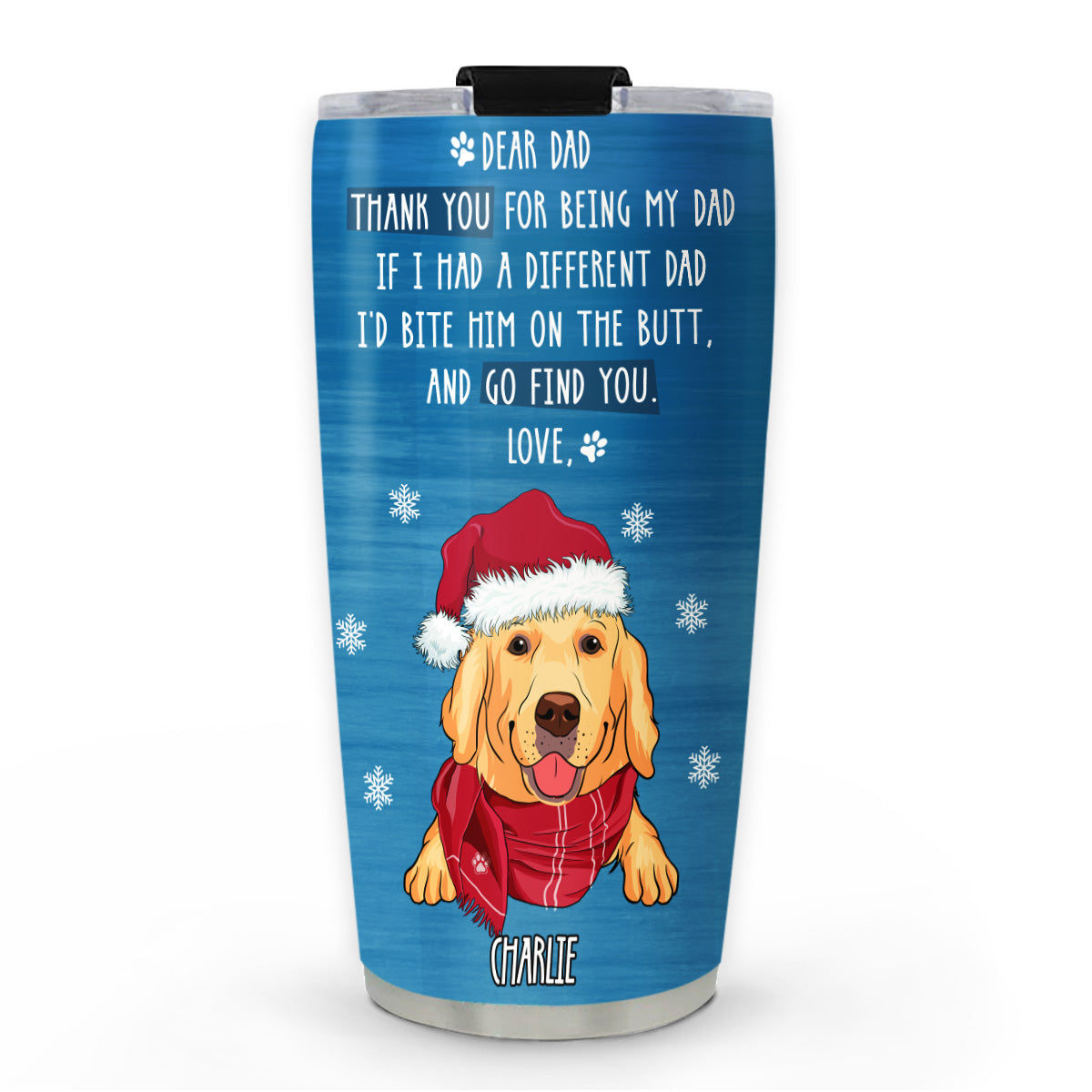 Personalized Go Find Your Dog - Themed Custom Tumbler for Dog - Loving Parents