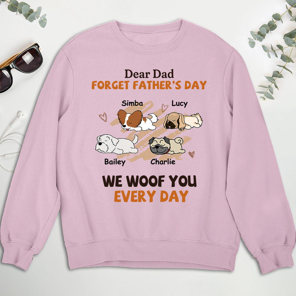 Daily Woof for Dad - Customizable Personalized Sweatshirt