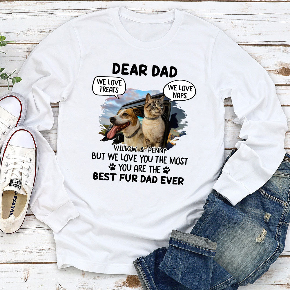 Best Fur Mom Ever - Customizable Personalized Long Sleeve T-Shirt for Pet Lovers