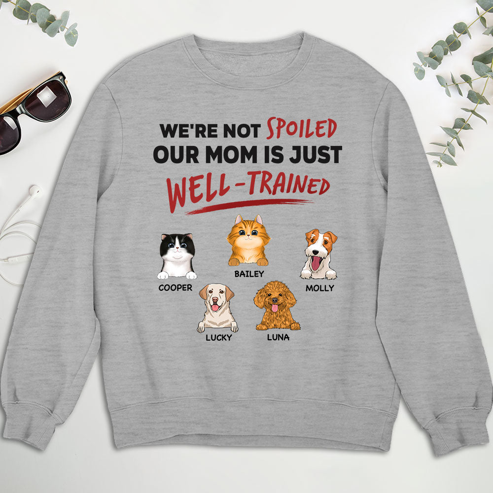 Personalized 'Our Dad Is Just Well Trained' Custom Sweatshirt - Ideal Gift for Pet Lovers
