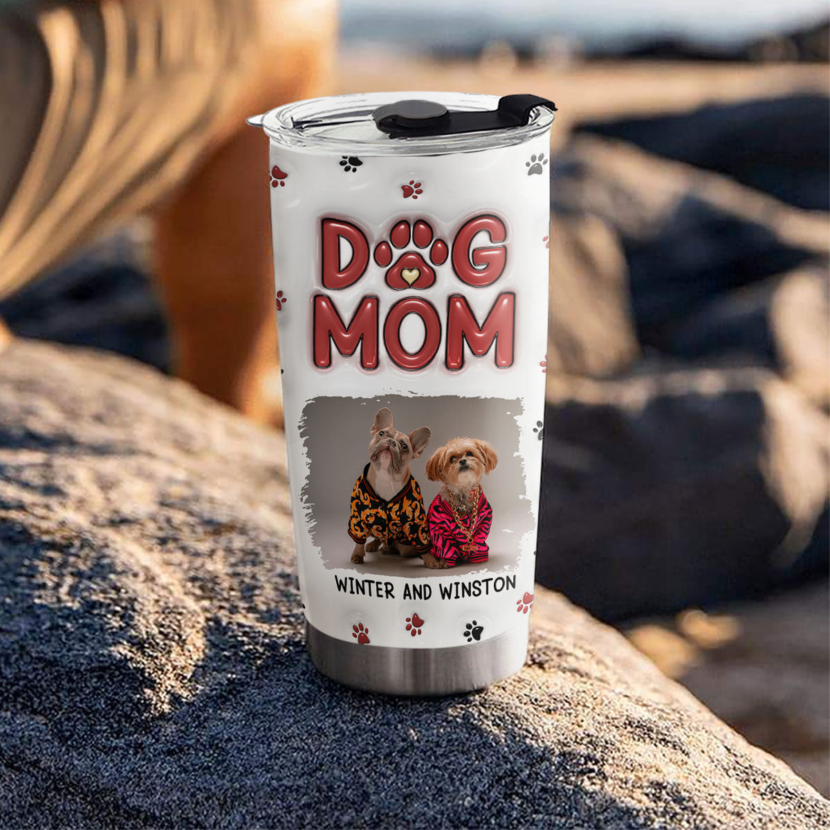Stylish Personalized 3D Inflated Effect Tumbler for Dog Moms