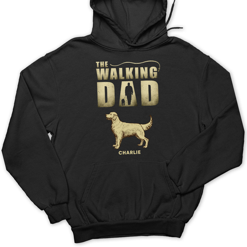 Vintage Personalized Walking Dad Custom Hoodie - Ideal Gift for Pet Lovers