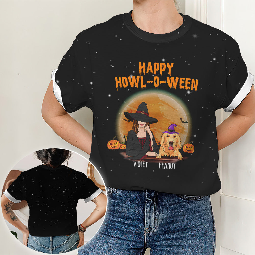 Personalized All-over-print Dog Mom T-shirt - Ideal Gift