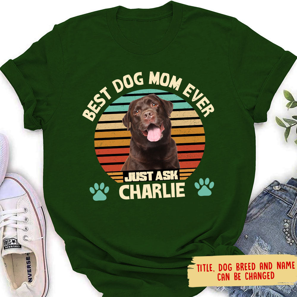 Top-Rated Personalized Custom Photo Women's T-shirt for Dog Moms
