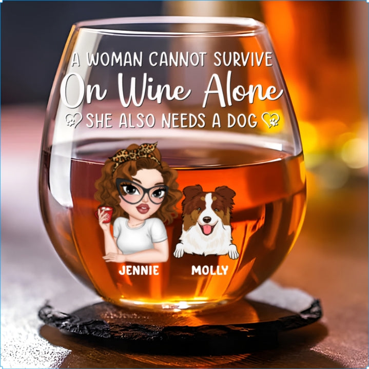 Personalized Custom Wine Glass: A Must - Have for Women Who Love Wine and Dogs