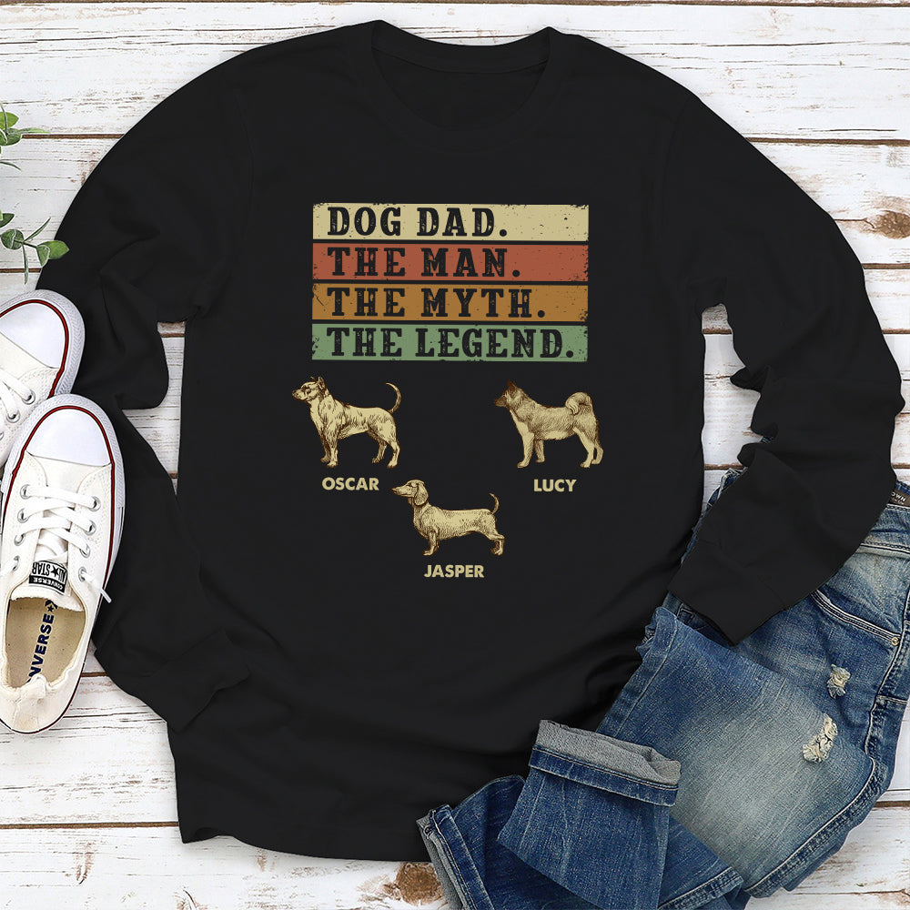 Man Myth Legend - Customizable Personalized Long Sleeve T-shirt for Pet Lovers