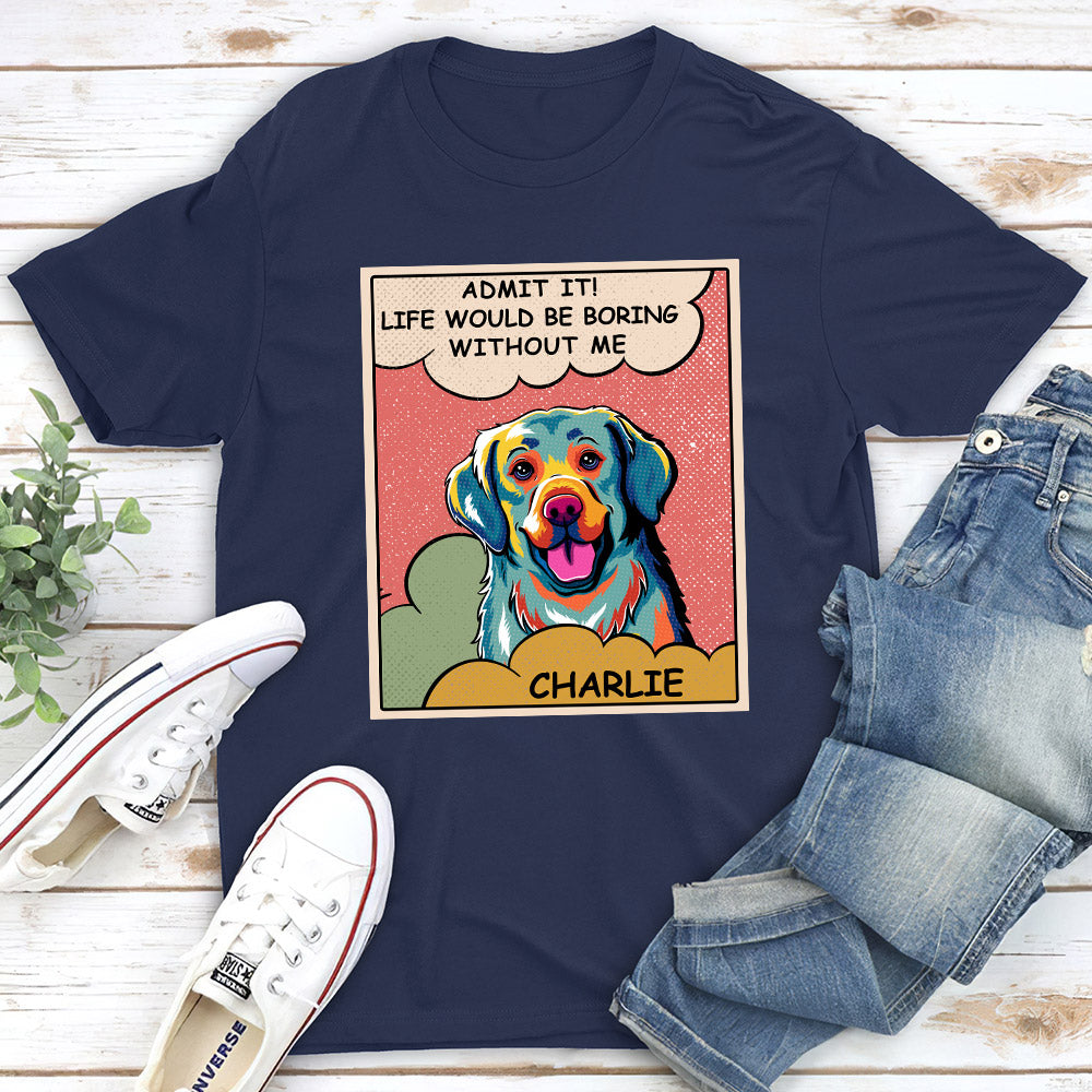 Personalized Dog Pop Art Premium T - shirt: Ideal Gift for Pet Lovers