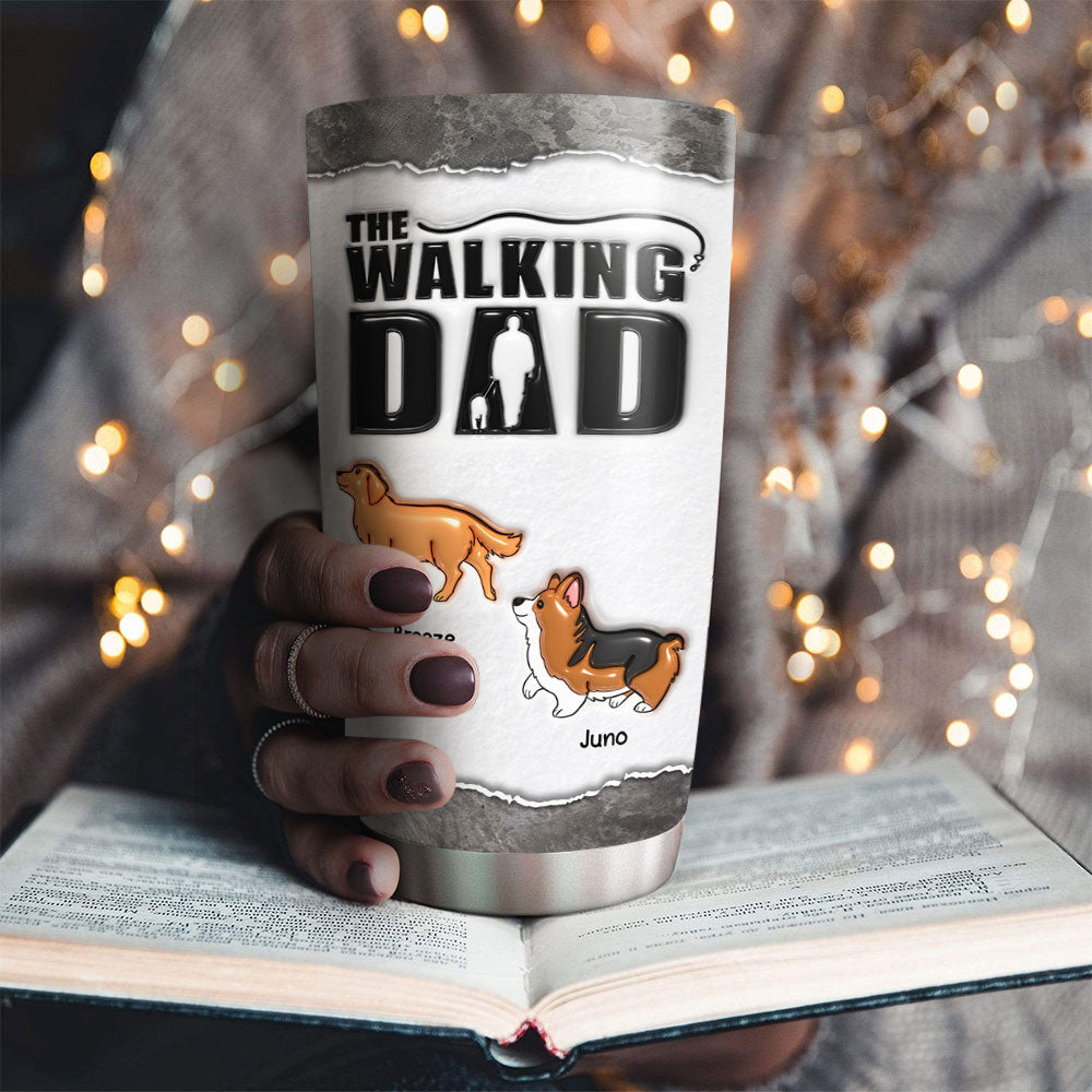 Personalized 3D Inflated Effect Tumbler - Walk with Memories of Dad