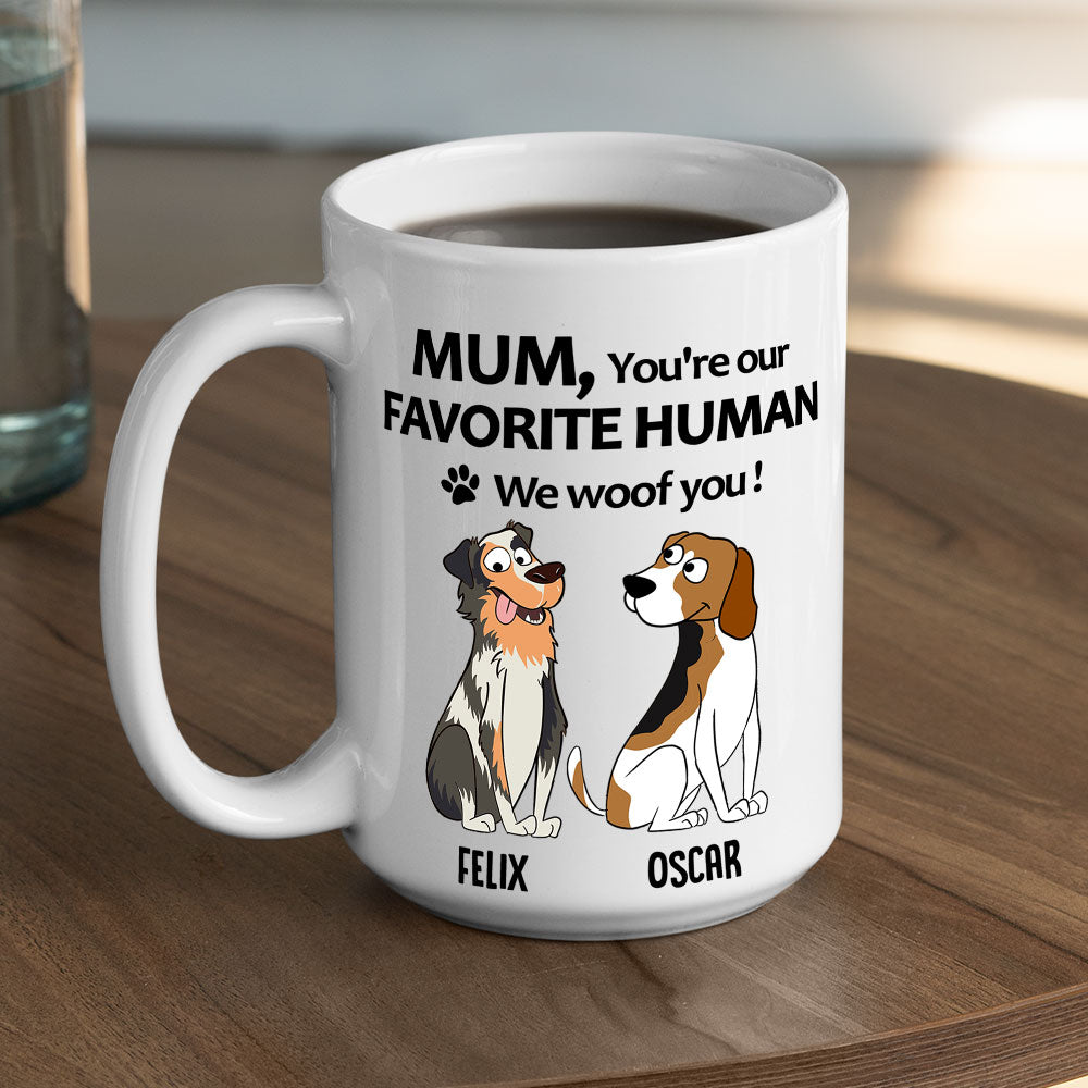 Personalized Custom 'To My Favorite Human 2' Coffee Mug - Ideal Gift for Pet Lovers