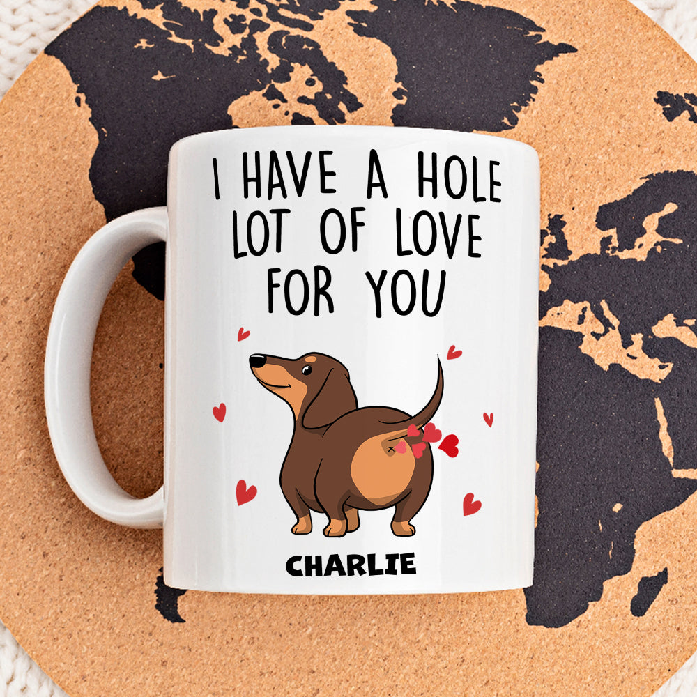 A W-Hole Lot - Customizable Personalized Coffee Mug for Pet Lovers