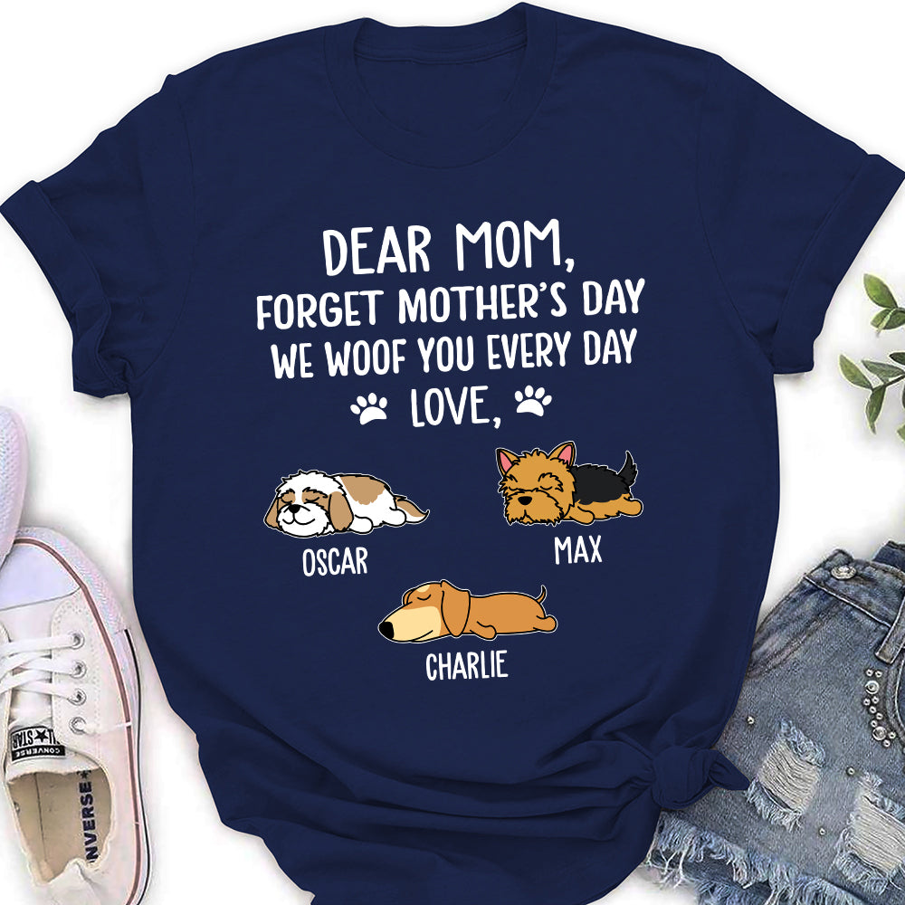 Personalized 'Woof You Mom' Women's Custom T-shirt for Pet Lovers