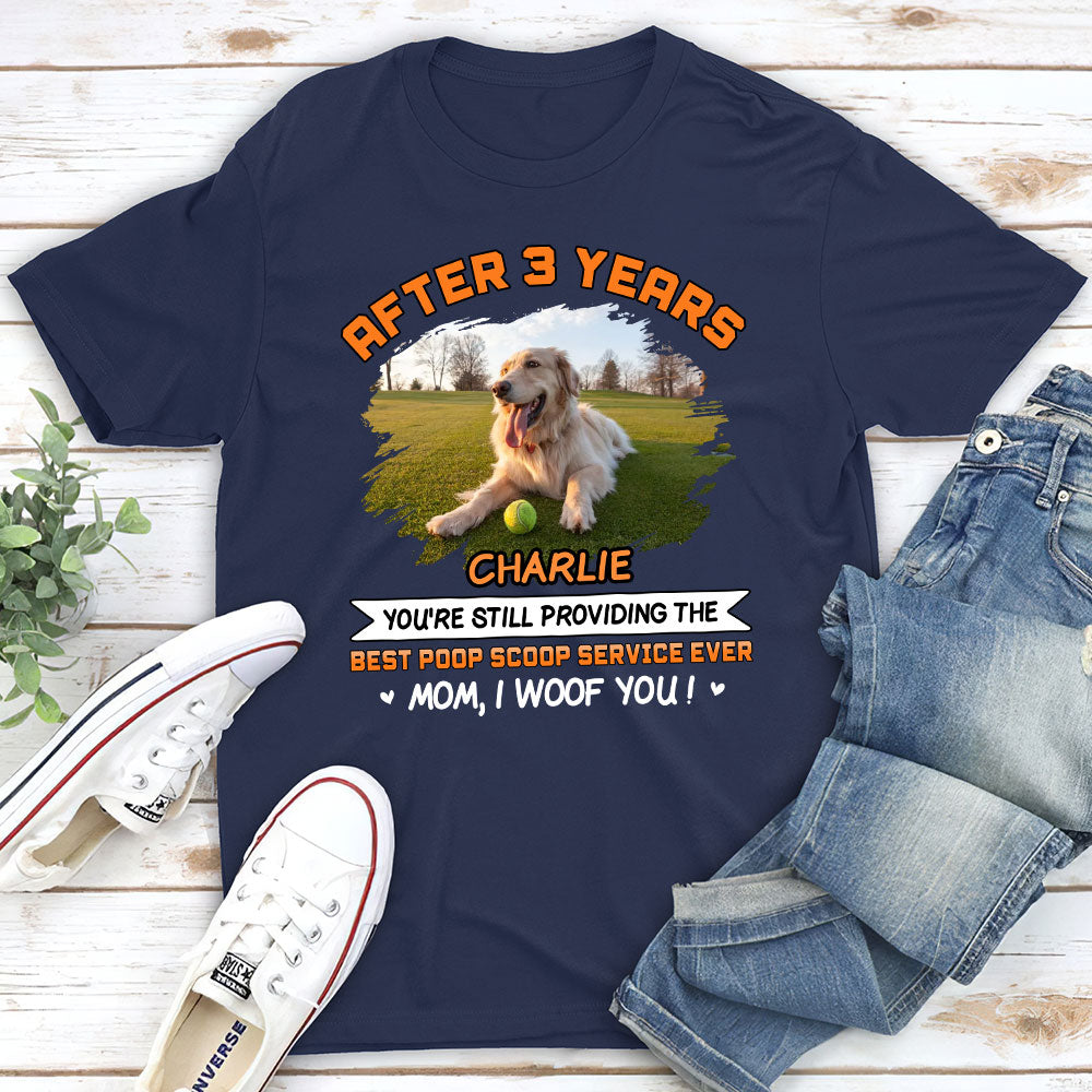 Top-Rated Poop Scoop Service Personalized Unisex T-Shirt for Pet Lovers
