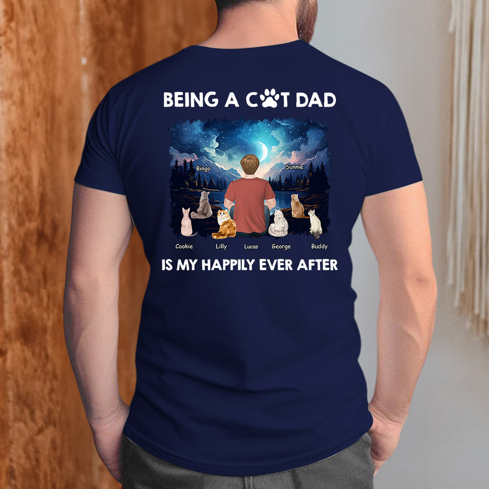 Happy Dad Together - Customizable Unisex Personalized T - shirt for Pet Lovers