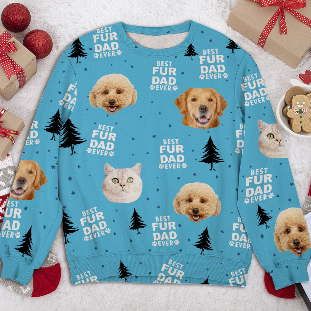 Top-Rated Personalized All-Over-Print Fur Dog Mom Sweatshirt