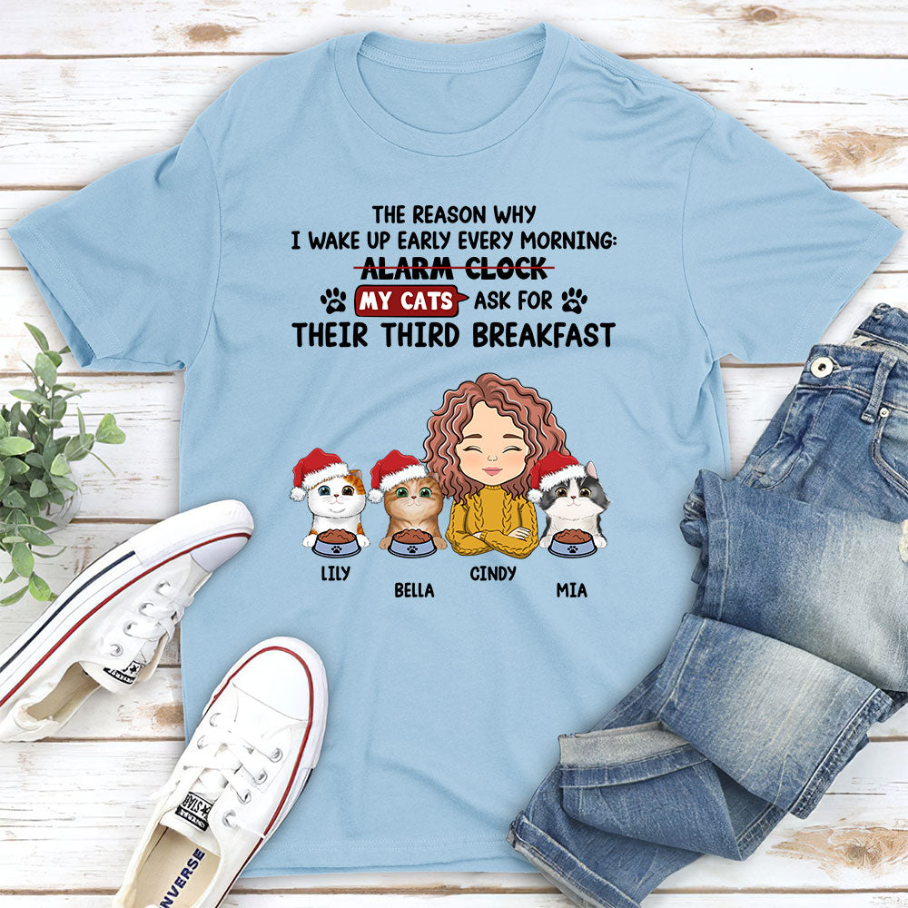 Personalized Unisex 'The Reason Why I Wake Up' Pet Lover T-shirt
