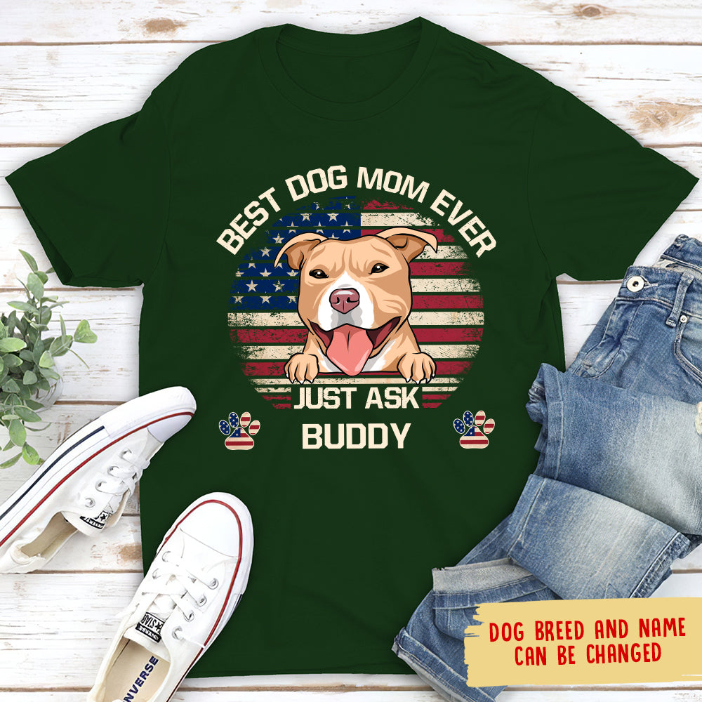 American Best Mom/Dad - Customizable Personalized Unisex T-shirt for Pet Lovers