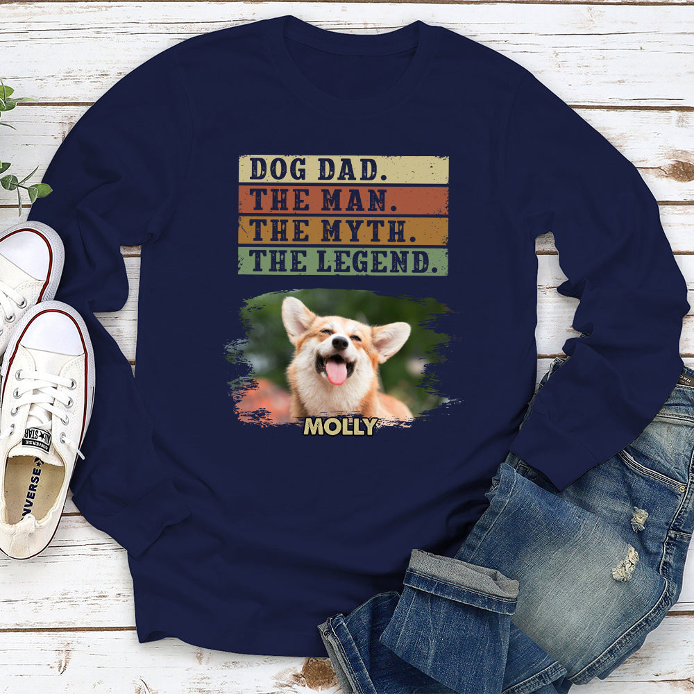 Man Myth Legend - Customizable Personalized Long Sleeve T-shirt for Pet Lovers