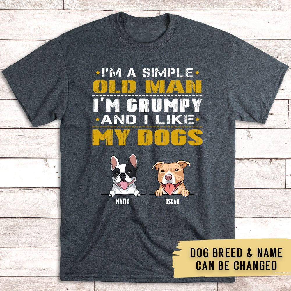 Old Man Grumpy - Customizable Unisex Personalized Pet Lover T-shirt