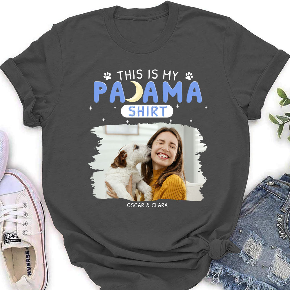 Personalized Custom Women's Pajama Photo T-shirt - Ideal Gift for Pet Lovers