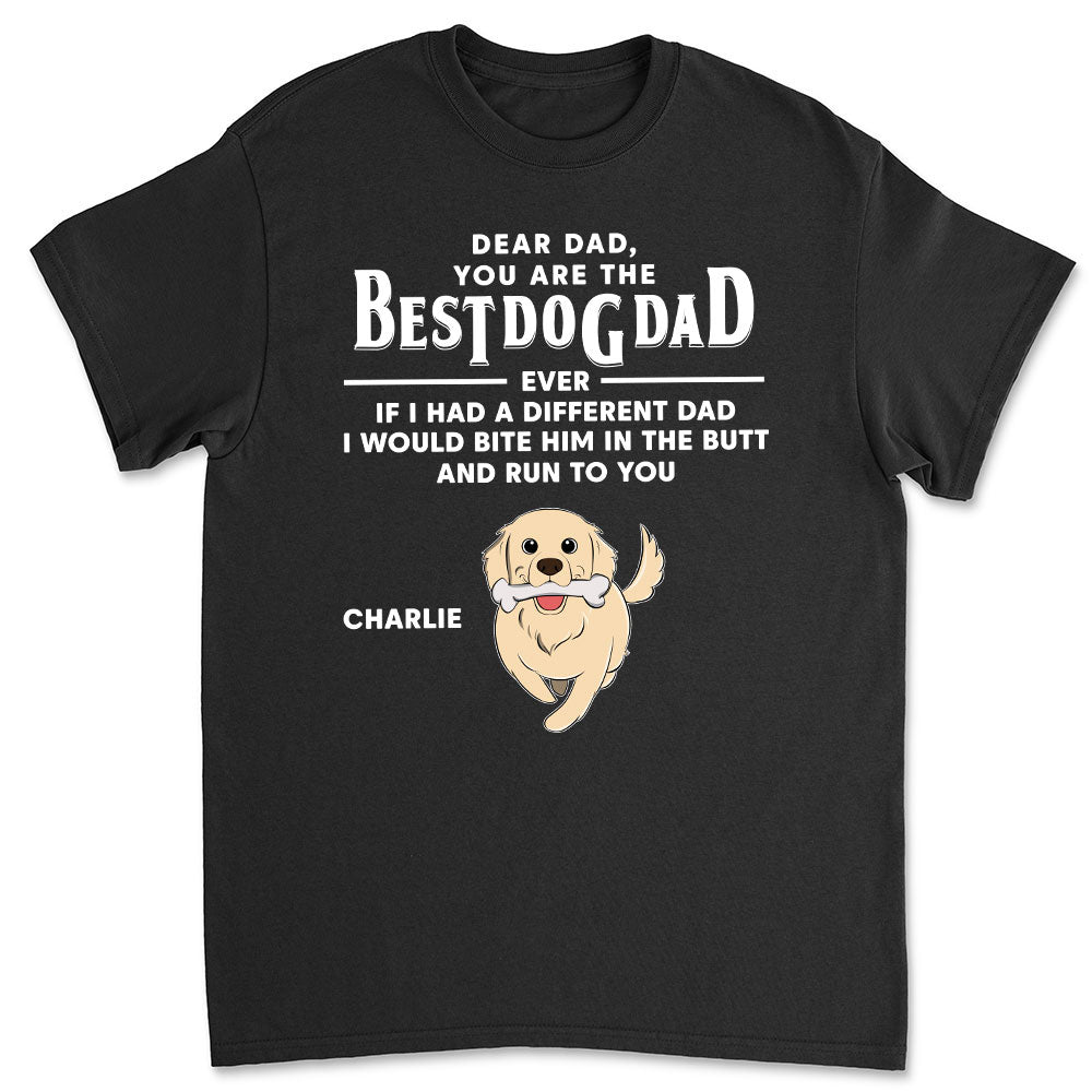 Customizable Run To My Dog Dad Unisex T-shirt - Ideal Gift for Pet Lovers