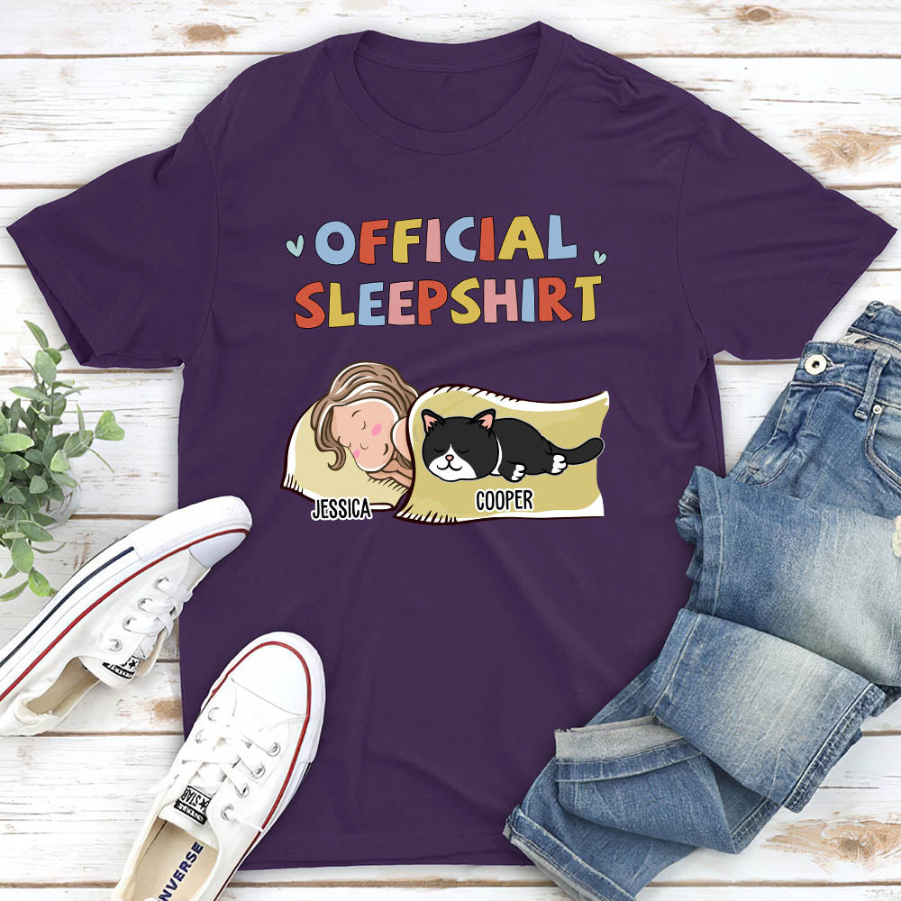 Customizable Unisex Sleeping Pet Sleepshirt Version 2 - Ideal Gift for Pet Lovers