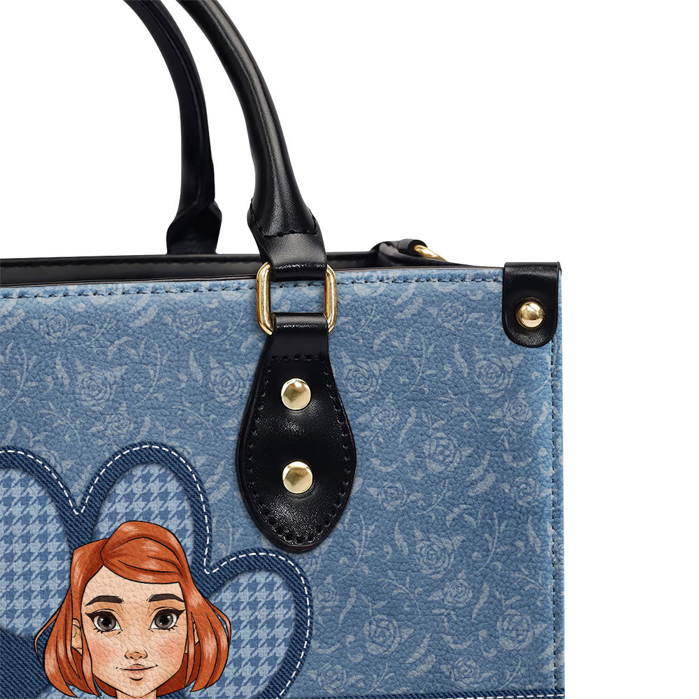 Personalized Custom Leather Handbag: A Girl and Her Dog Tribute