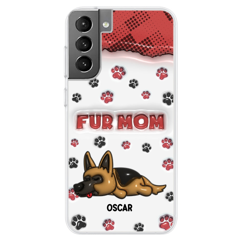 Personalized 3D Inflated Effect Fur Mom Custom Phone Case
