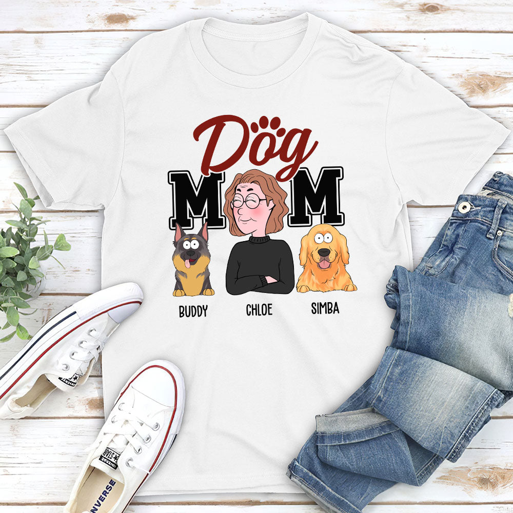 Personalized Custom Mom Dad Cartoon Unisex T-shirt - Ideal Gift for Pet Lovers
