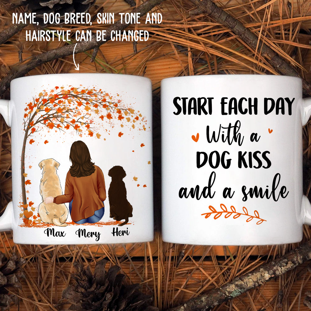 Personalized Custom Coffee Mug: Start Your Day with a Dog Kiss and a Smile