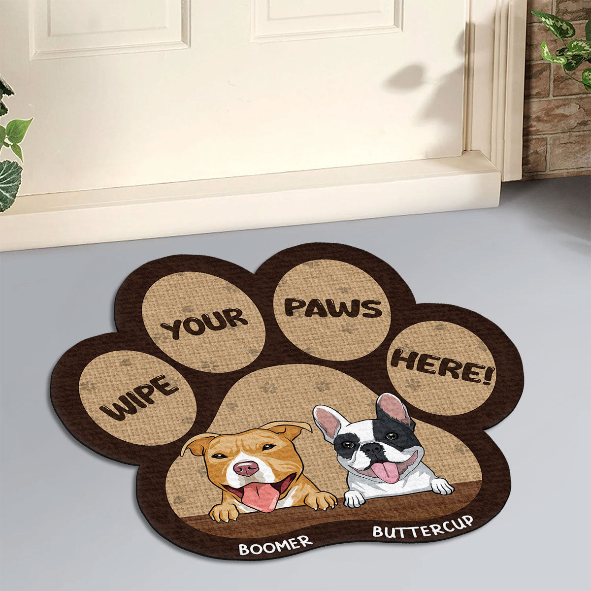 Personalized Pet Doormat - Wipe Your Paws Here