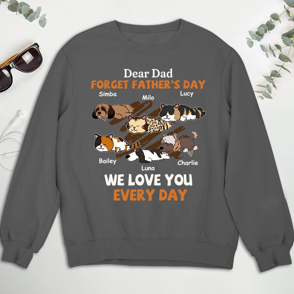 Daily Dad Woof - Personalized Custom Pet Lover's Sweatshirt