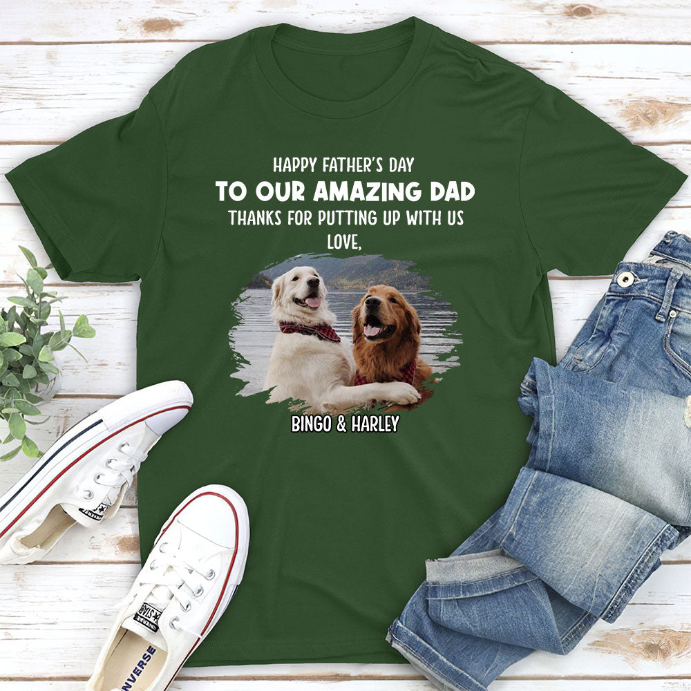 Personalized Unisex 'Thanks for Dad' Dog T-shirt - Ideal Gift for Pet Lovers