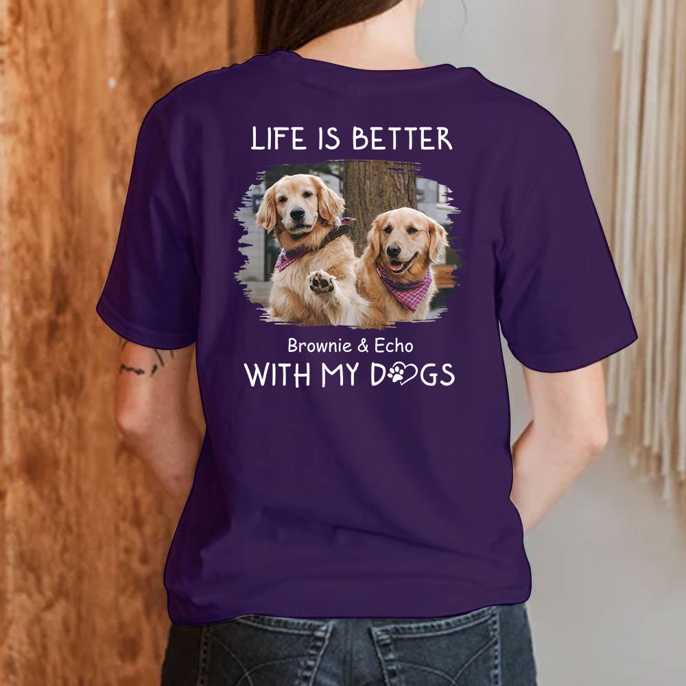 Personalized 'Better With Dogs' Unisex T-shirt - Ideal Gift for Pet Lovers