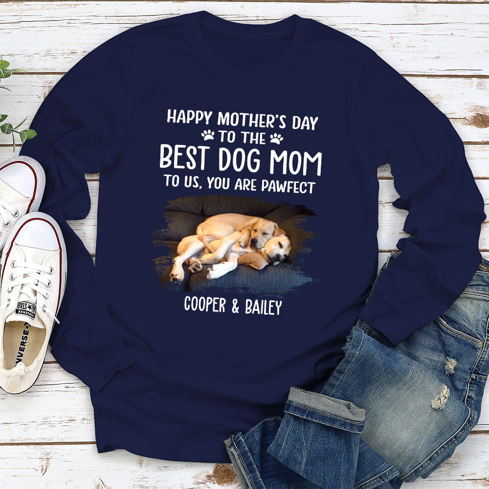 Pawfect Personalized Custom Long Sleeve T-shirt for Dog Moms and Dads