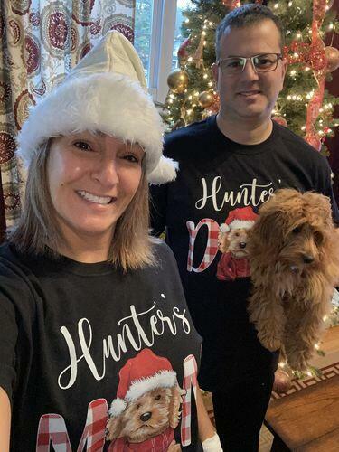 Personalized Christmas T-shirt for Dog Moms and Dads - Unisex Style
