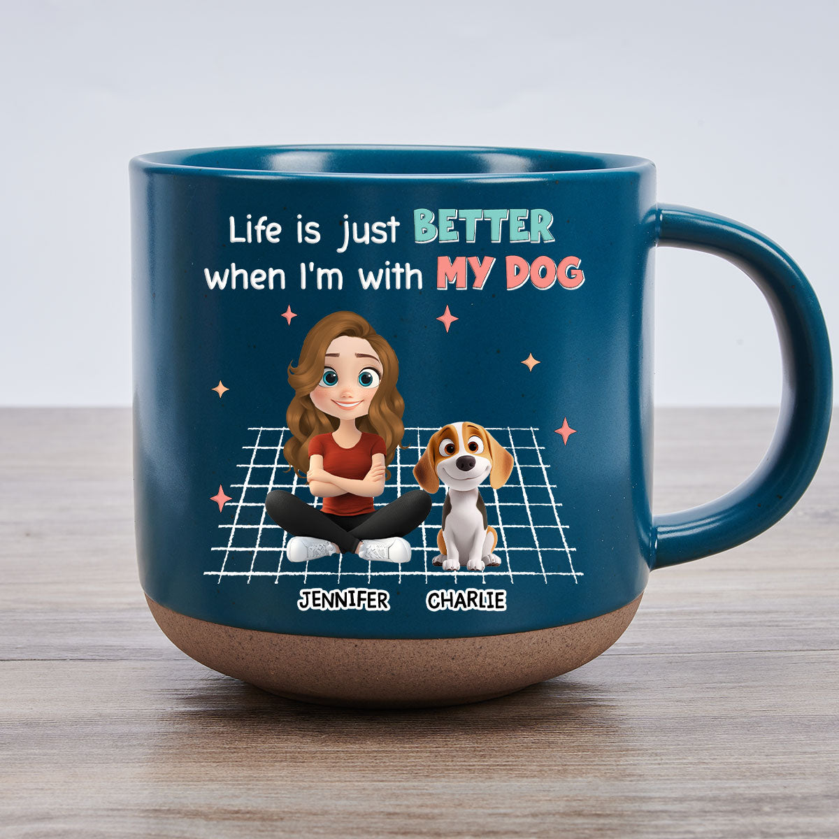 Personalized Custom Ceramic Mug: Make Life Better with Your Dogs