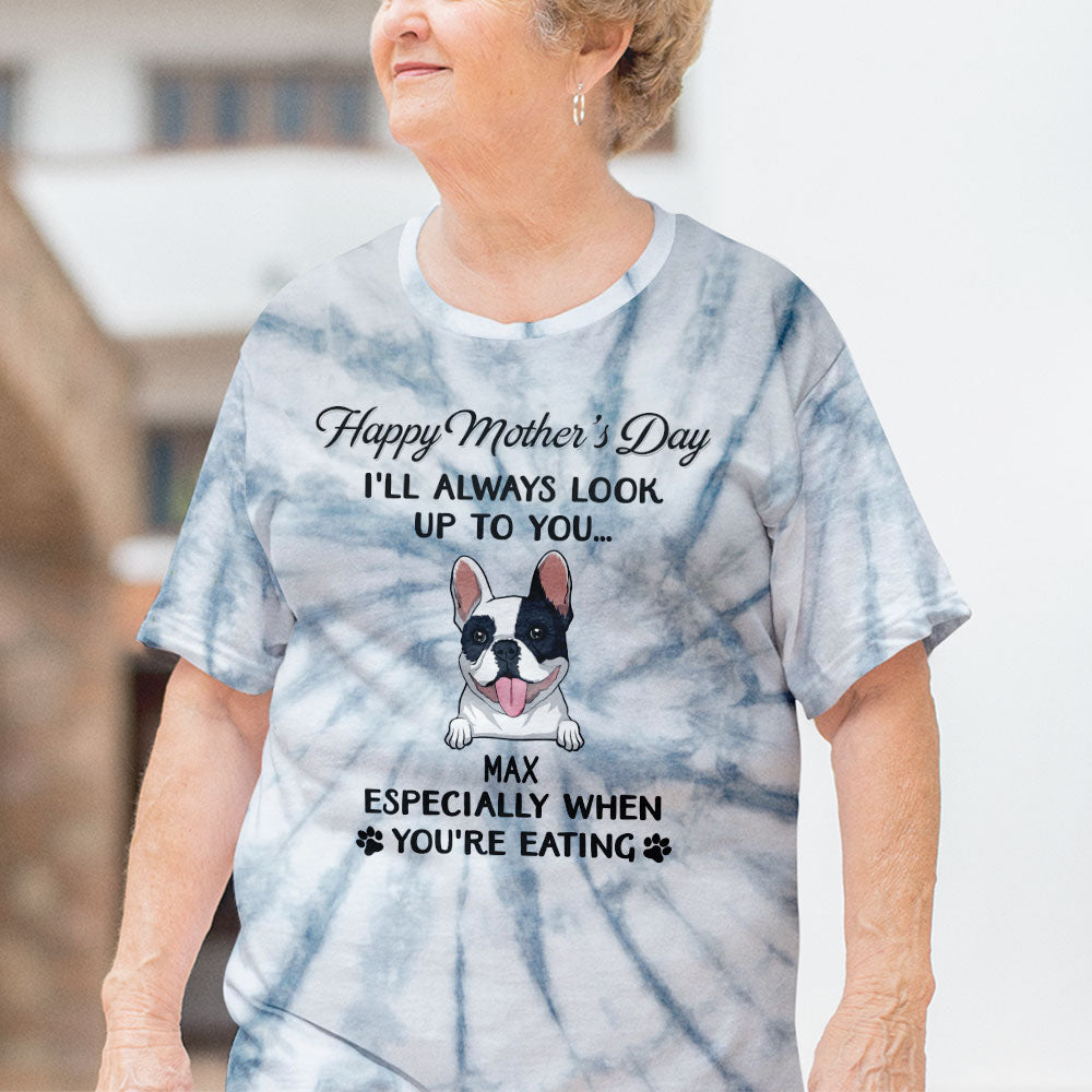 Personalized Custom All-over-print Dog T-shirt - Always Looking Up at You