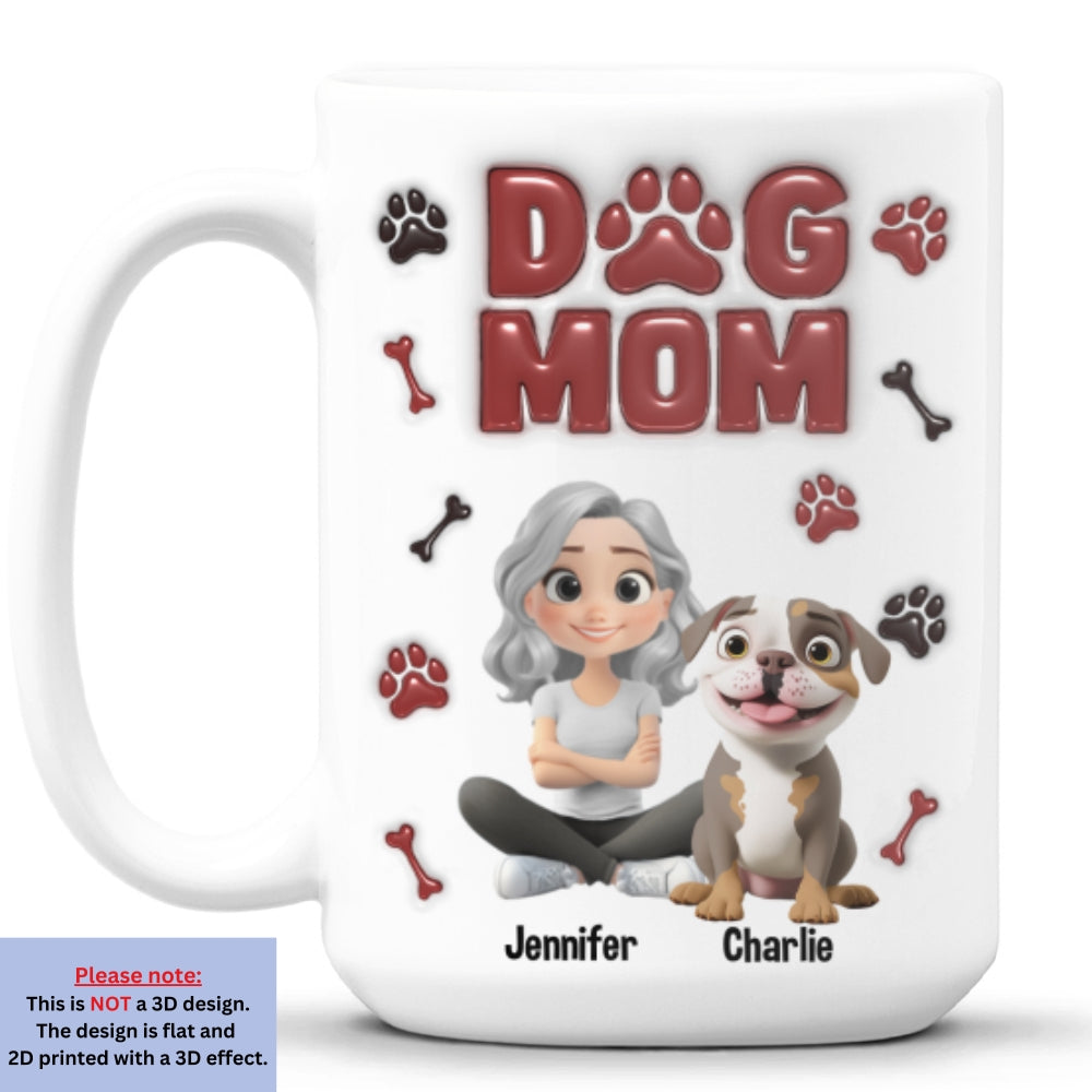 Customizable 3D Inflated Effect Personalized Mug for Dog Lovers