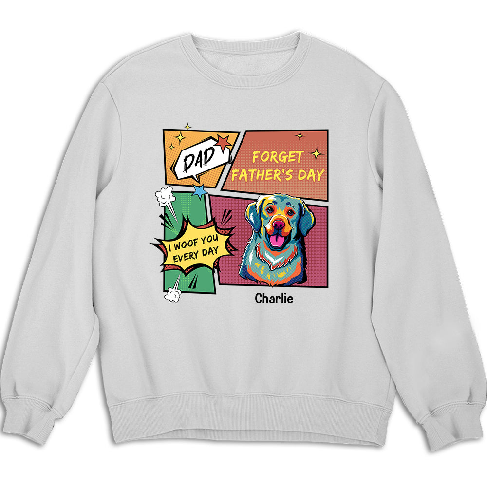 Personalized Pop Art 'We Woof You Every Day' Sweatshirt for Pet Lovers