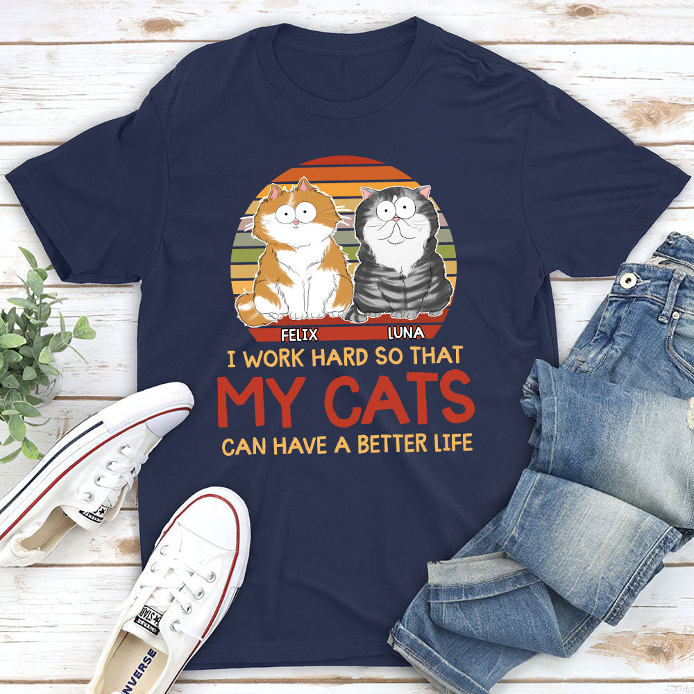 Cats' Bliss - Customizable Unisex Personalized Cat Lover T-shirt