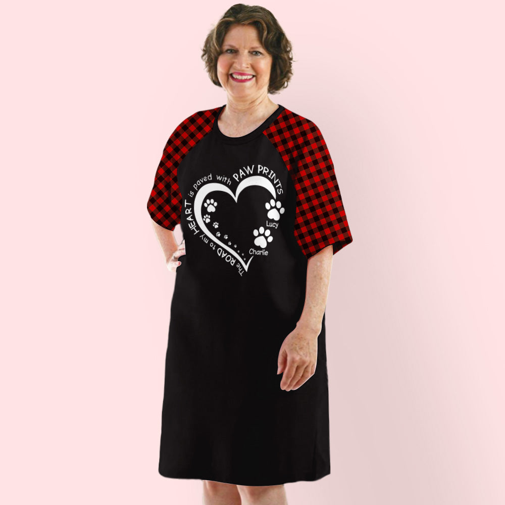 Personalized Paw Prints Custom Dress for Dog Moms