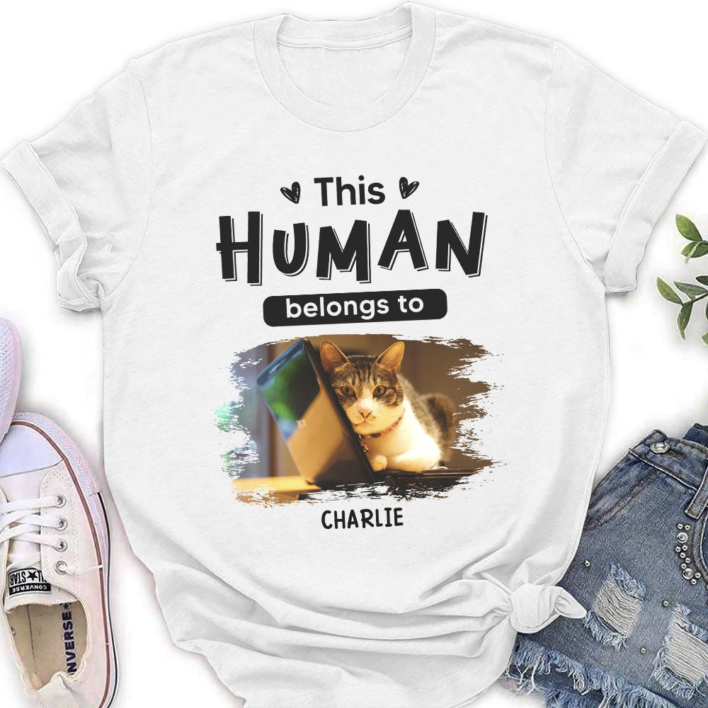 Personalized Custom Women's Christmas Cat Lover T-shirt