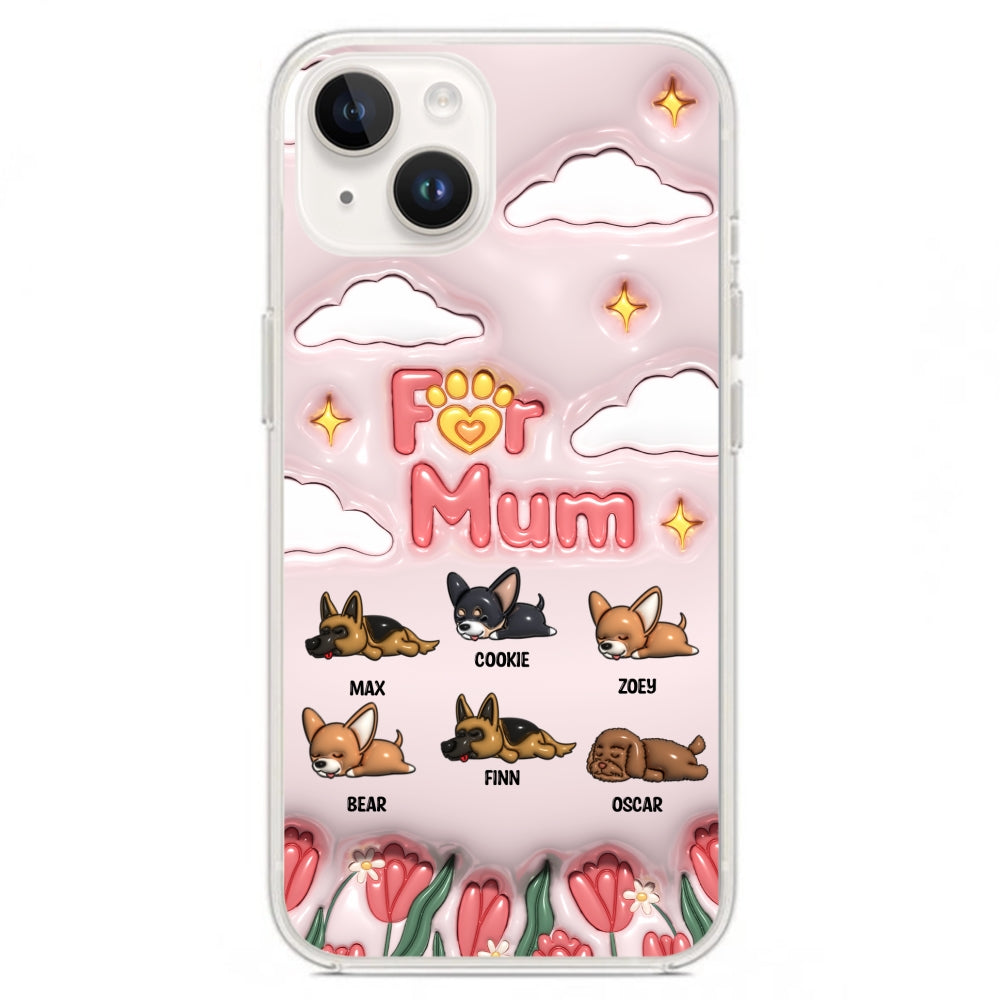 Personalized 3D Inflated Effect Phone Case - Show Your Love for Fur Moms